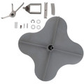 The replacement parts included in this kit can be used to replace the impeller and agitator assembly on the Lesco 101186, 705699, or 091186 Spreaders.