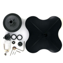Complete rebuild kit for the Lesco 101186 Spreader includes parts to replace the gear, impeller, and agitator assembly.