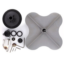 Complete rebuild kit for the LESCO 101186 Spreader includes parts to replace the gear, impeller, and agitator assembly.