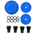 Complete pump repair kit for the Hypro D252 / D252GRGI includes the new BlueFlex diaphragms, which are made of the best performing diaphragm material currently available.