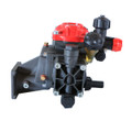 This medium pressure sprayer pump includes a regulator and gearbox for 5.5 HP gas engine attachment.