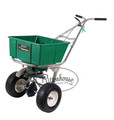 Used for fertilizer spreading in the spring and summer, and ice melt spreading in the winter.