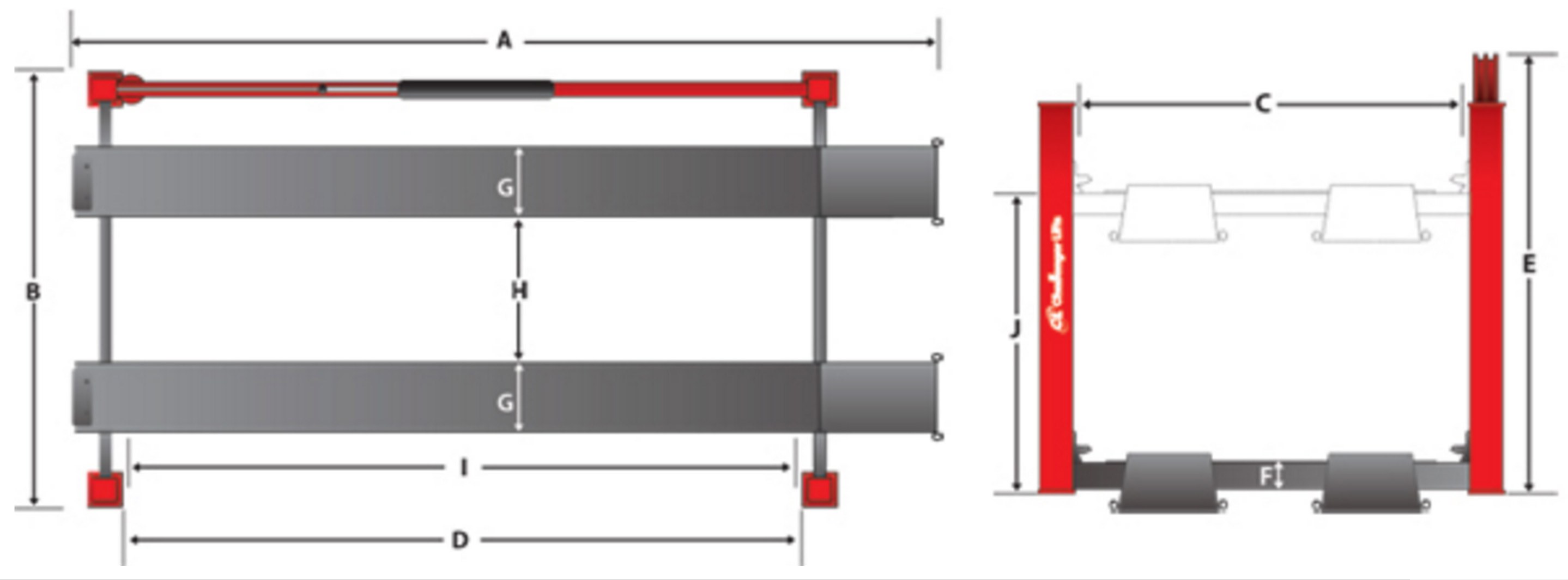 Challenger Lifts 44030 30,000 Lbs "Chain Driven" Four Post Car Lift