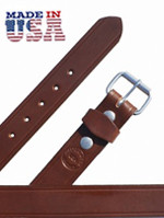 1 1/2"  Heavy Weight Leather Work Belt Rich Brown by Walter Dyer