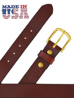 1 1/2" Cordovan Walter Dyer Heavy Leather Belt 