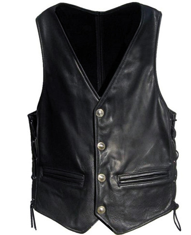 Garbie Vest-with Side Lacing - Walter Dyer Leather