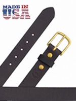 1 1/2" Walter Dyer Heavy Leather Belt Dark Brown