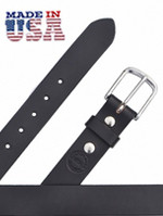  1 1/2" Black Walter Dyer Heavy Leather Belt 