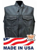 Men's Club Vest with  Collar and Zipper