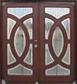 6/0 x 6/8 Mahogany Double Door Circular Deluxe GL19, Solid Wood Entry Door