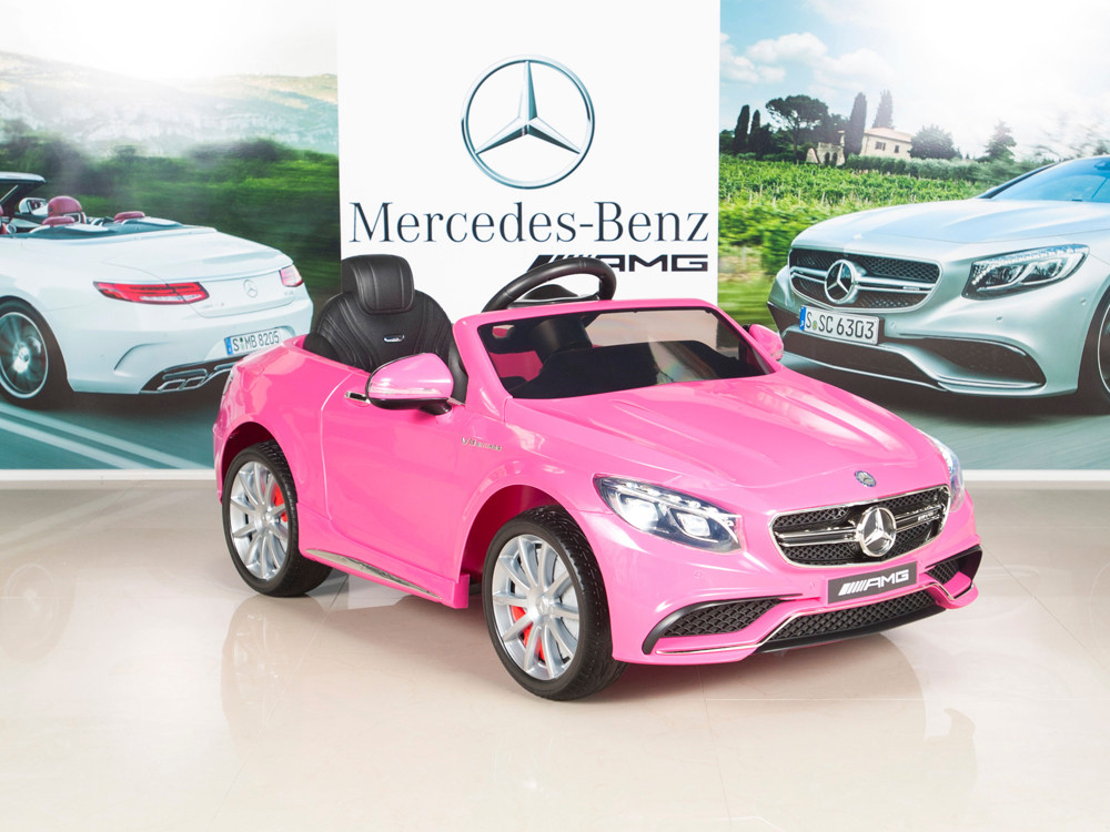 Kids 12v Electric Power Wheels Rc Ride On Car Mercedes Benz S63 Radio Mp3 Pink Sunnyskytoys