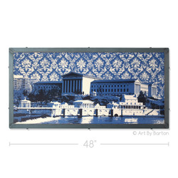 Philly Art Museum and Waterworks Silk Screen Print