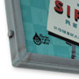 Sip & Bite Silk Screen Print Welded Steel Frame