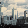 Philly with Clouds Silk Screen Print Detail