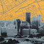 Pittsburgh Skyline Map Artwork Detail