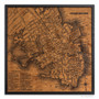 Charleston map on wood