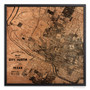 Austin Map - Silkscreen Print on Wood