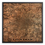 London Map - Silkscreen Print on Wood