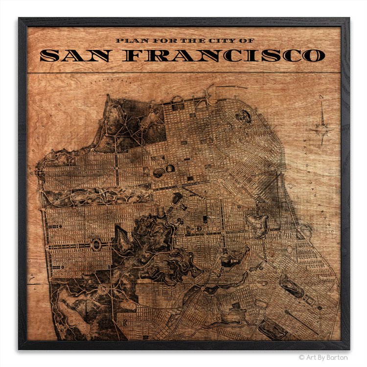 San Francisco Map Silk Screen Print