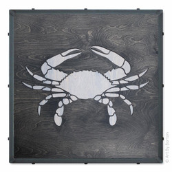 crab relief wood carving