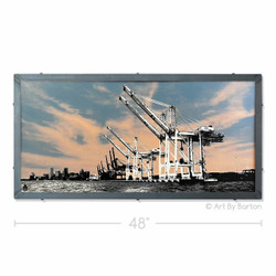 Port Cranes Sunset 2x4'