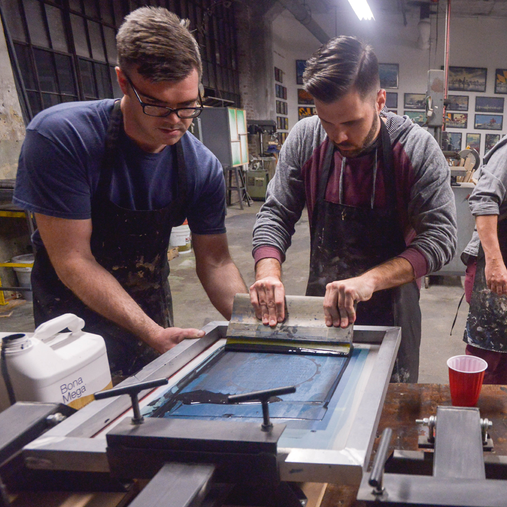 BYOB Screen Printing Class Art by Barton