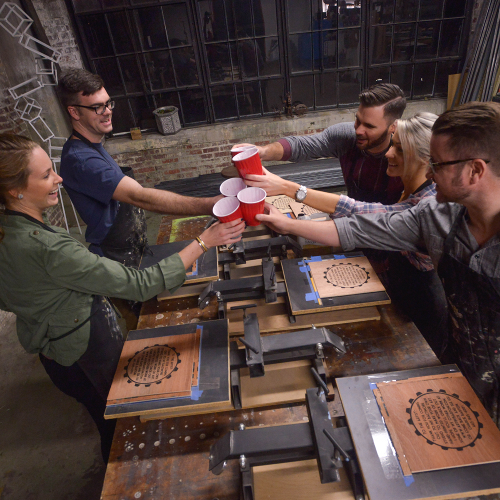 BYOB Screen Printing Class Art by Barton