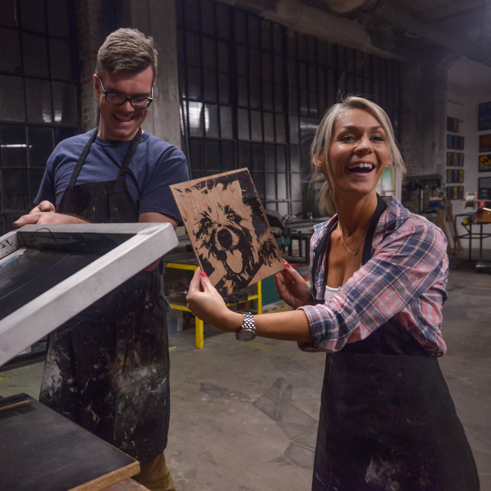 BYOB Screen Printing Class Art by Barton