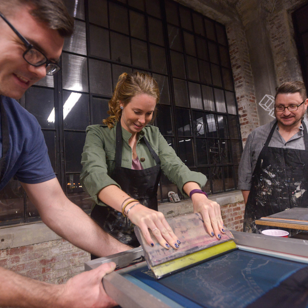 BYOB Screen Printing Class Art by Barton