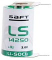 Saft LS14250-2PF Battery - 3.6V Lithium 1/2 AA with 2 Pins