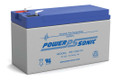 Powersonic PS-1290F2, 12 Volt, 9 Amp Hour SLA Battery w/0.250 Fast-on Connector