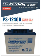 PowerSonic PS-12400NB 12 Volt, 40 AH Rechargeable SLA Battery