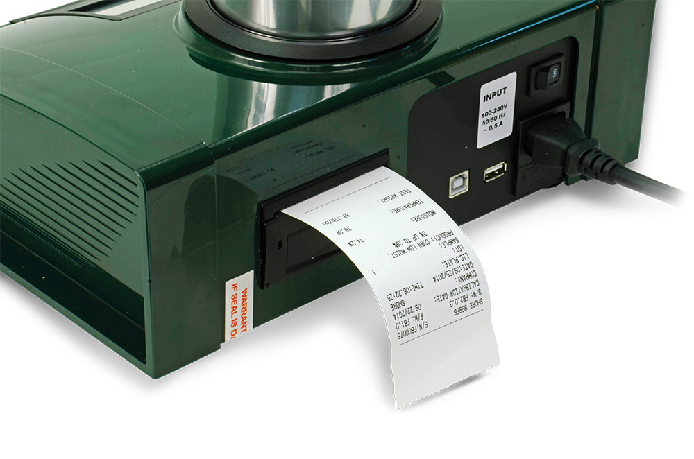 SHORE Model 935 Moisture Tester integrated printer.