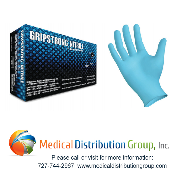 GripStrong® Nitrile Gloves PowderFree Medical Distribution Group