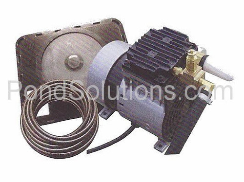 SCPA34W 1/4 HP Rocking Piston Pond Aeration Systems 1 Single Diffusers Quick Sink Tubing