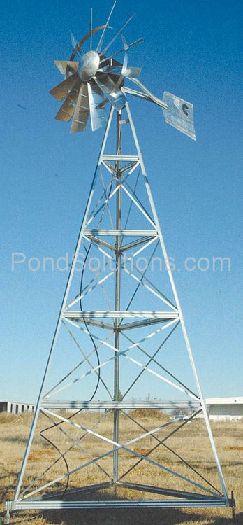 SCWM12P 12' Three Leg Windmill Pond Aerator 100' Poly Tubing & SCEPMD2 Diffuser