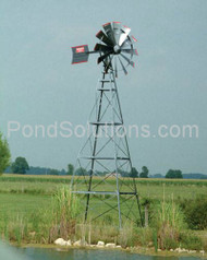 SCFLW20W 20' Four Leg Windmill Pond Aerator 100' Quick Sink & SCEPMD2 Diffuser