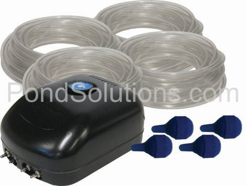 pond aeration kit for ponds up to 1500 gallons quad diffuser gallon chart big g