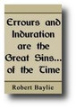 Errors and Induration are the Great Sins and the Great Judgements of the Time by Robert Baillie