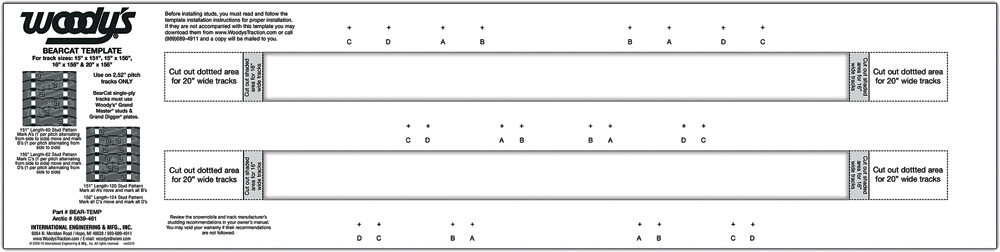 Woody's Stud Length Chart