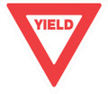 PLASTIC REFLECTIVE SIGN 12" YIELD SIGN (499 Y WR)