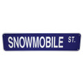 SNOWMOBILE STREET - ALUMINUM STREET SIGN 6" X 24" (624SST)