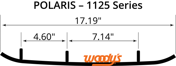 POLARIS TPI4-1125" WOODY'S Trail Blazer IV 6\ Carbide Runner Wearbar POLARIS TPI4-1125" WOODY'S Trail Blazer IV 6\ Carbide Runner Wearbar