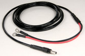 70064-R,  POWER CABLE - 2.5mm Barrel to Ring Terminal connectors, 12 Ft Long