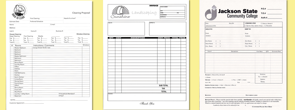 carbonless invoices, business forms printing, custom ncr forms, cheap carbonless forms, cheap ncr printing, 
