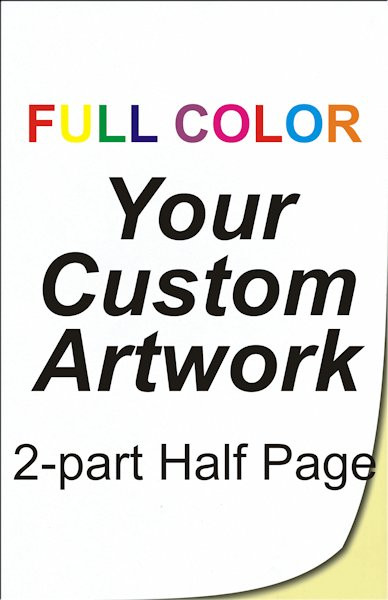full color, half page, 2 part, ncr forms, ncr printing, 5.5 x 8.5, custom, 4 color, four color, custom ncr forms