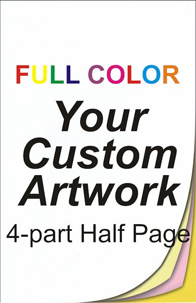 full color, half page, 4 part, ncr forms, ncr printing, 5.5 x 8.5, custom, 4 color, four color, custom ncr forms