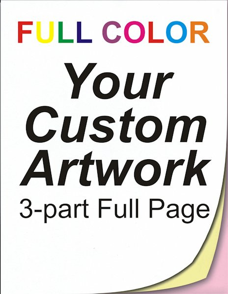 full color, full page, 3 part, ncr forms, ncr printing, personalised invoice books, 8.5 x 11, custom, 4 color, four color