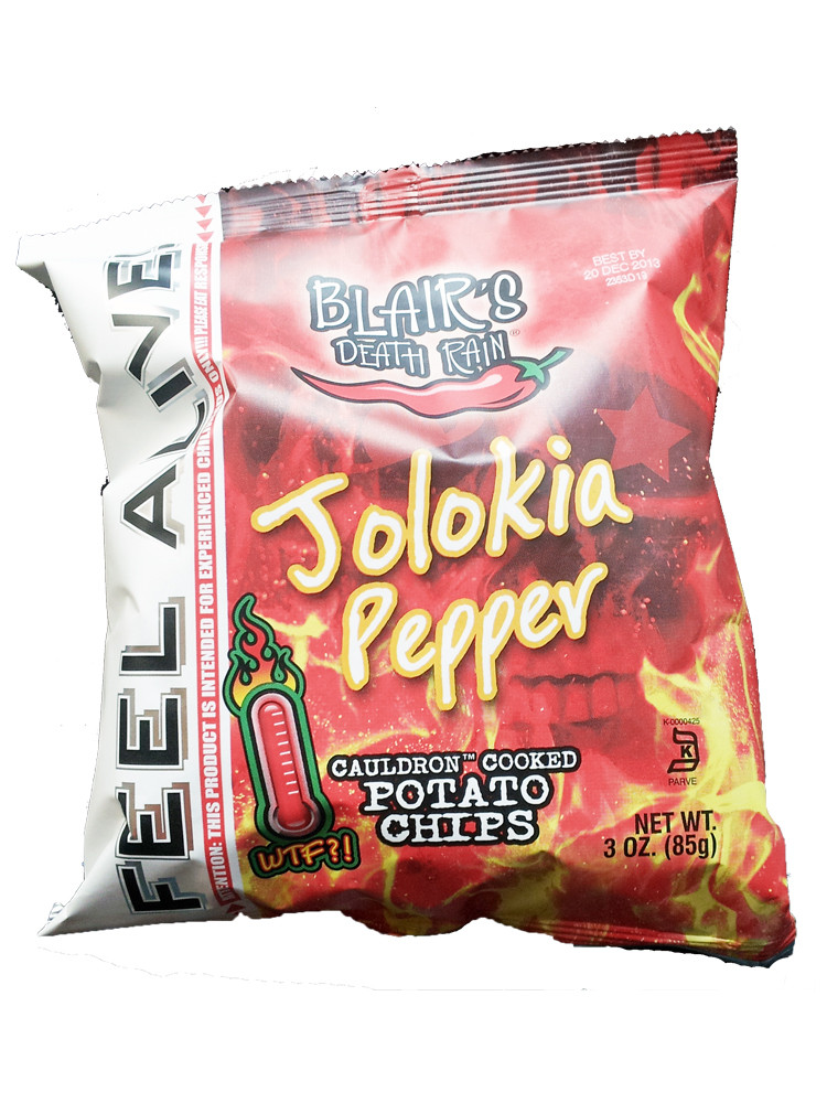 Blair's Death Rain Jolokia Pepper Cauldron Cooked Potato Chips The