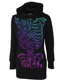Butterfly Ribs Skinny Pullover Hood